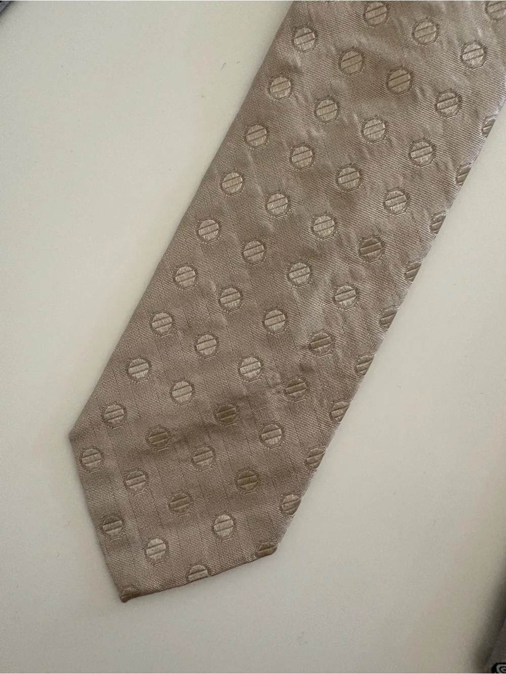 Dolce & Gabbana Beige Silk Tie with Vintage Car Motif